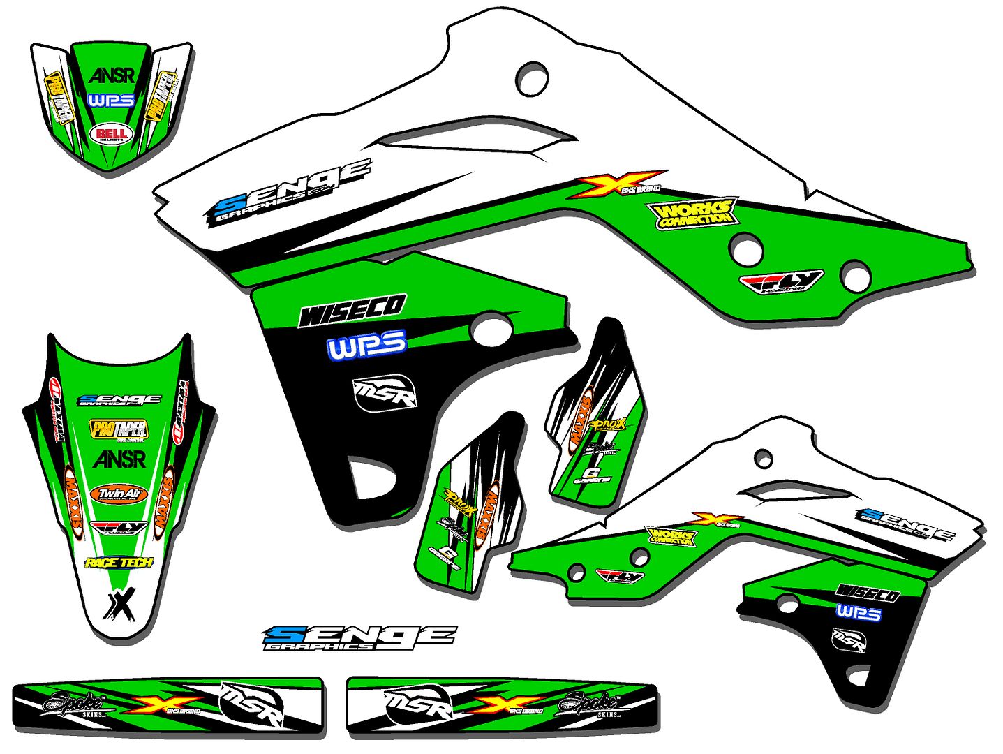 2009 2010 2011 2012 KXF 250 GRAPHICS KIT KAWASAKI KX250F KX F 250F DECO